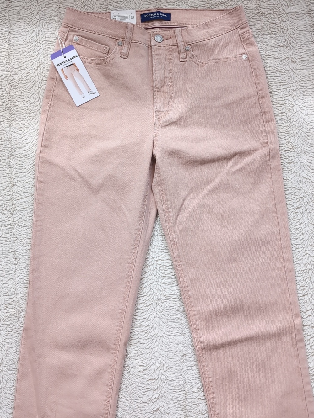 Scotch & Soda NWT High Rise Slim Jeans Women's 4 Salmon Pink